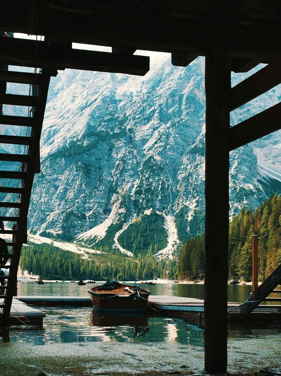 Invierno en el lago helado